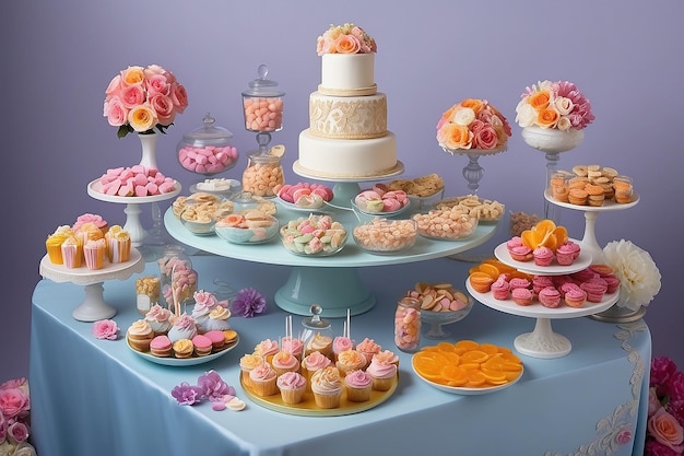 Regalo de galleta de fondante de boda galletas de flores y barras de caramelo