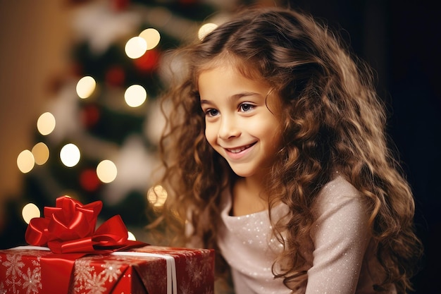 El regalo de Navidad de la niña maravilla de la infancia