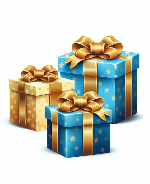 Regalos de Navidad clipart hd aislado en fondo blanco