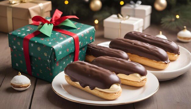 Regalos de Navidad con eclair francés