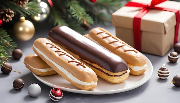 Regalos de Navidad con eclair francés