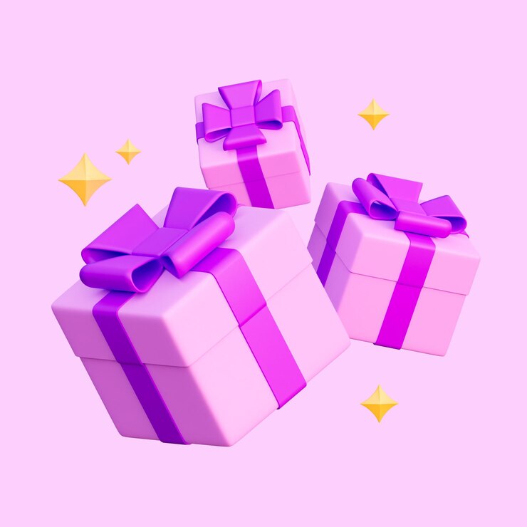 Regalos voladores para unas vacaciones o una venta. renderizado 3d