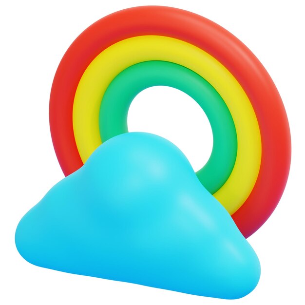 regenbogen 3d-render-symbol-illustration