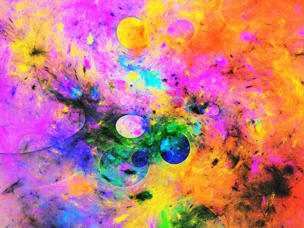 Regenbogen-Abstrakt-Fraktal-Hintergrund 3D-Rendering-Illustration