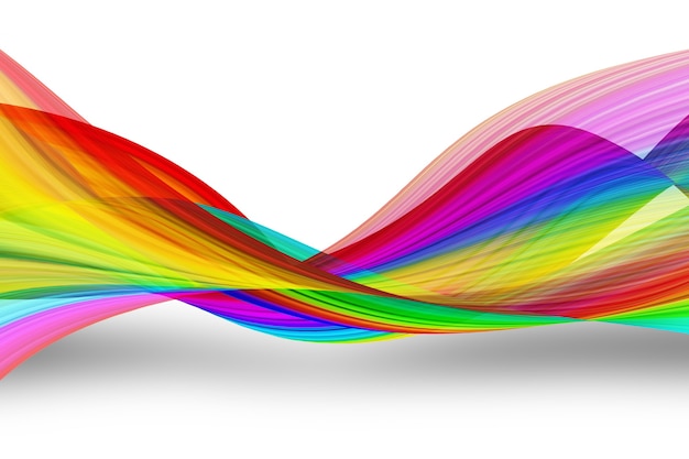 Regenbogen gestreifter Wellenhintergrund
