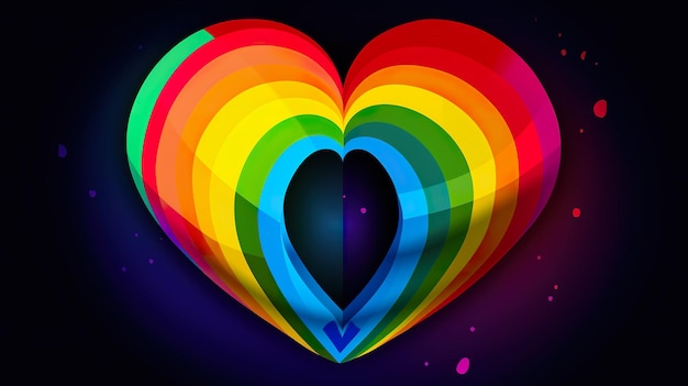 Regenbogen-Herz-Wallpaper, die hochauflösend sind