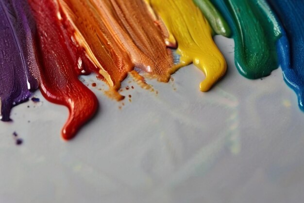 Foto regenbogen-hochpunkte auf einem hellen hintergrund