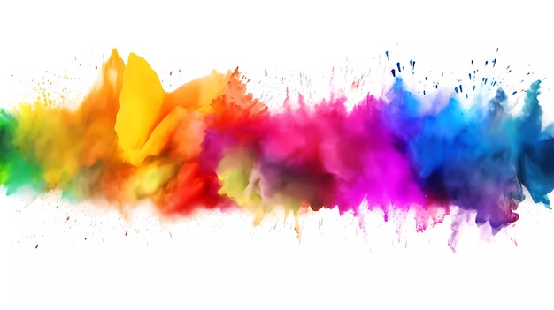 Regenbogen-Holi-Pulverexplosion Generatives KI-Design