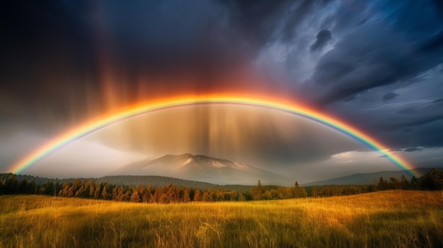 Regenbogen in einem wunderschönen Himmel