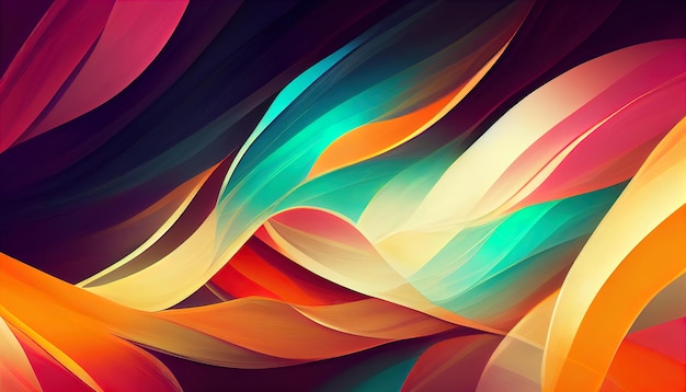 Regenbogen-Mischungs-Hintergrund-Schichten Abstraktes Farbverlauf-Hintergrunddesign bunte Formen 3D-Illustration