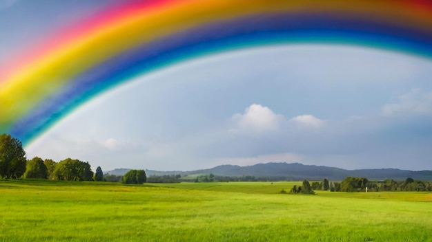 Regenbogen mit Regenboge im Hintergrund