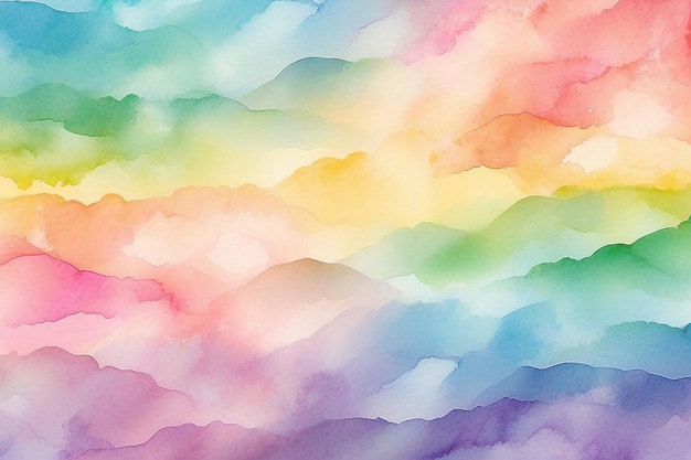 Regenbogen-Pastell-Ombre-Digitalpapier-Wasser