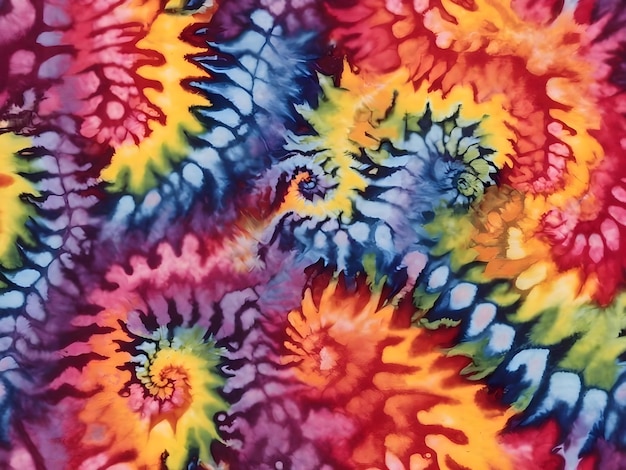 Regenbogen-Spiral-Tie-Dye-Design