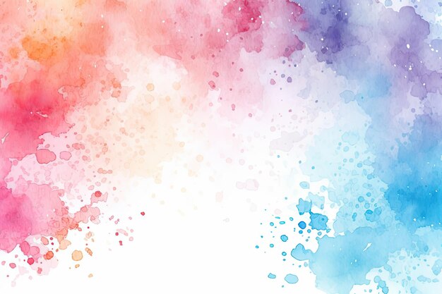 Regenbogenblöcke Aquarellmuster auf weißem Hintergrund abstrakte Grunge-Textur Generative KI-Inhalte