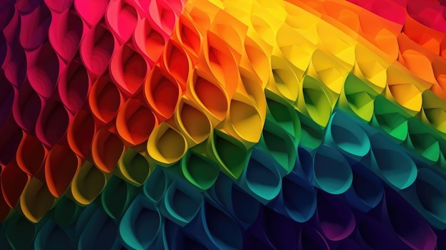 Foto regenbogenfarbige papierrollenmusterxa