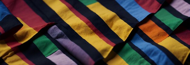 Regenbogenflaggenmuster auf Stoffstruktur für LGBT-Stolz für Transgender