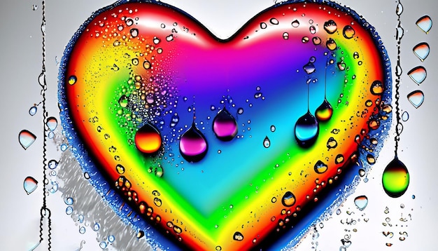 Regenbogenherzförmiges Ziel mit einem Pfeil Vektorillustration Ein Symbol der Liebe zum Valentinstag