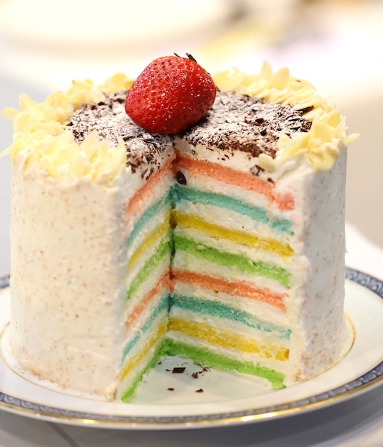 Regenbogenkuchen hautnah