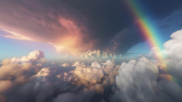 Regenbogenwolken Generative ai