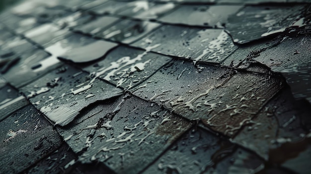 Regenschäden durch Wasser auf dem Dach