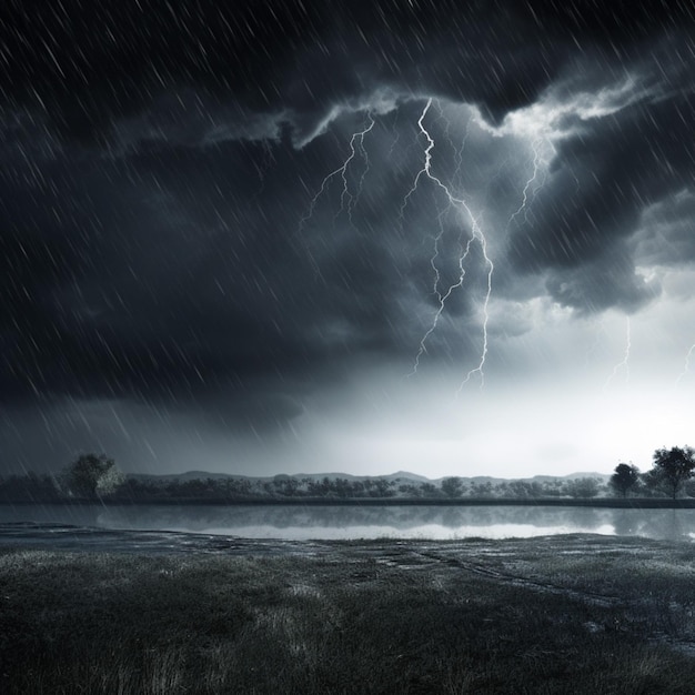 Regensturm mit weißem Hintergrund, hohe Qualität, ultra