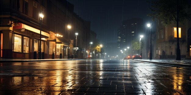 Regentag auf der Stadtstraße Generative KI