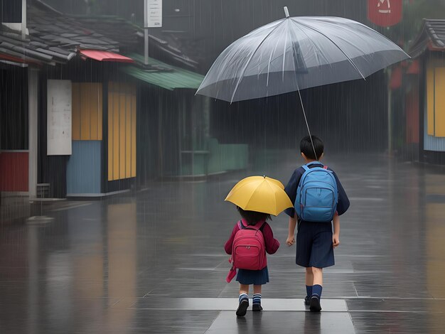 Regentage zur Schule
