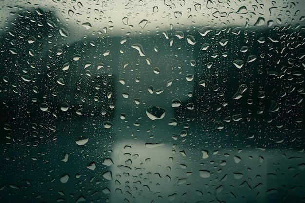 Regentropfen bilden auf Fensterflächen komplizierte Muster mit faszinierenden Details
