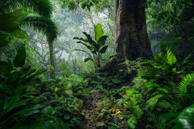 Regenwald mit großen Bäumen