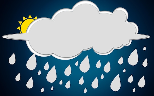 Regenwetter mit blauem Himmel