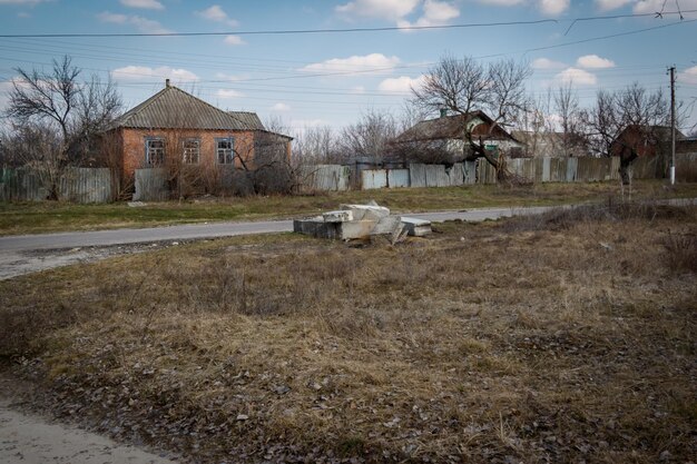 Región de Dovhalivka Kharkiv Ucrania 03232023 La base de las fuerzas armadas rusas Lugar de detención y tortura de prisioneros ucranianos Rusia Ucrania guerra