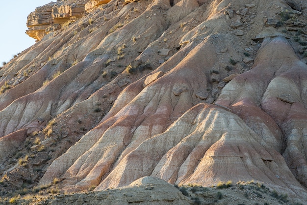 Región natural semidesértica de las Bardenas Reales en Navarra, España