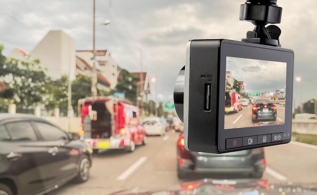 Registador de vídeo de câmara de CCTV de carro para segurança de condução na estrada