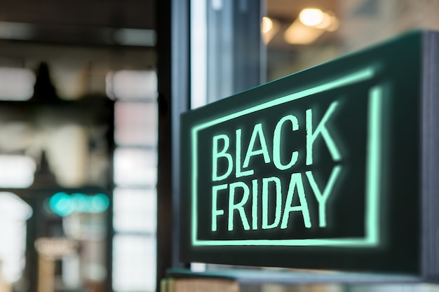 Regístrate en la tienda Black Friday Concepto de la venta de temporada