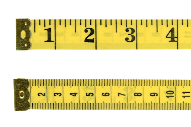 Regla de cinta métrica con unidades imperiales y métricas