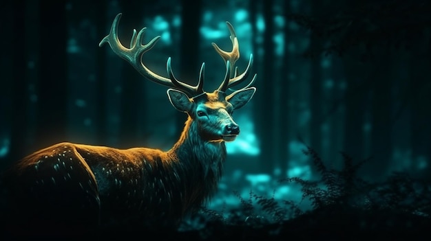 Rehe im Waldgenerative ai