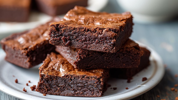 Foto reiche schokoladen-brownies