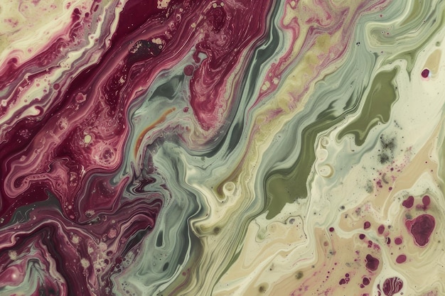Foto reiche texturen von burgund und olivgrünem marmor