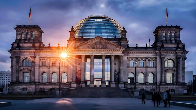 Reichstag alemán el edificio del parlamento en Berlín