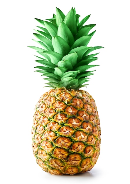 Reife Ananas isoliert Nahaufnahme