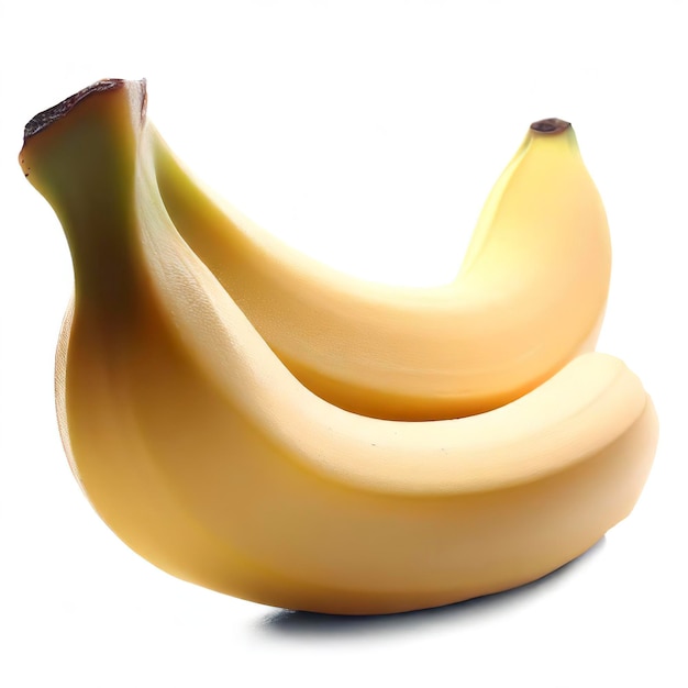 Reife Banane lokalisiert auf weißem Hintergrund