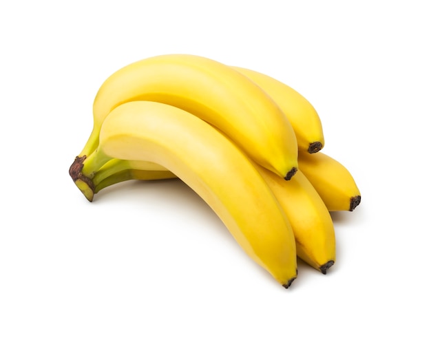 Reife Bananen, isoliert auf Weiß