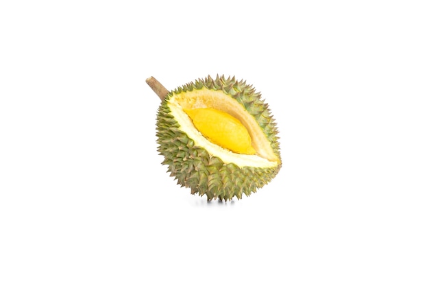 Reife Durian isoliert auf weißem Hintergrund