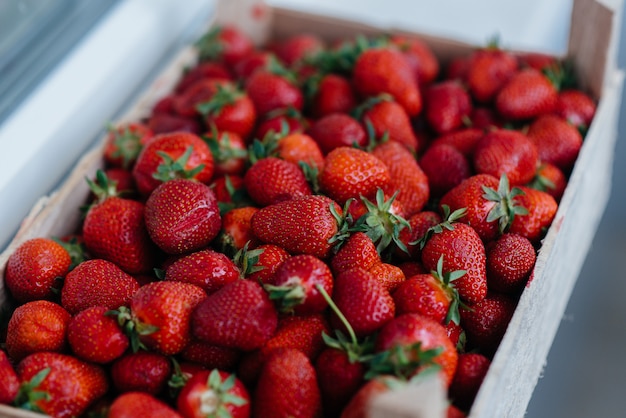 Reife frische Erdbeeren