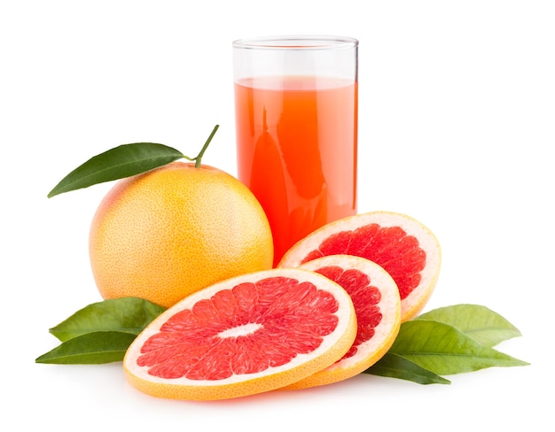 Reife Grapefruit mit Saft