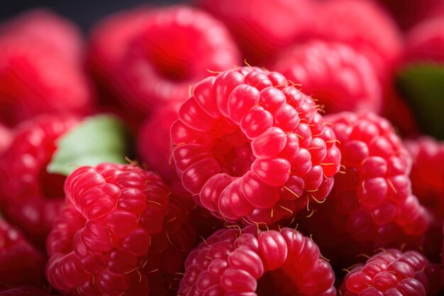 Foto reife himbeeren beeren scarlet himbeeren hintergrund himbeeren oberfläche