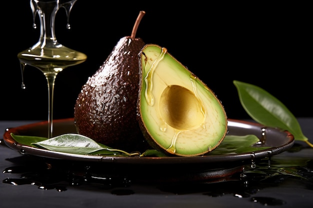 Reife, rohe ganze Avocado-Hasp-Früchte