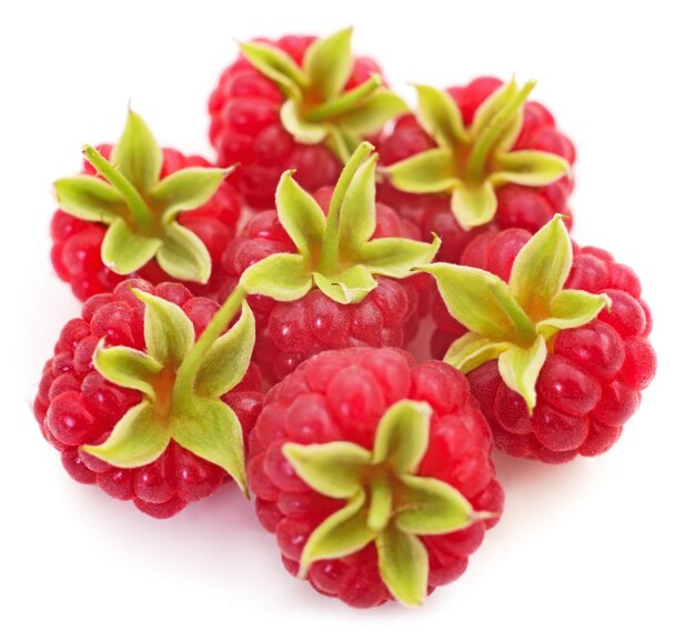 Reife rote Himbeeren