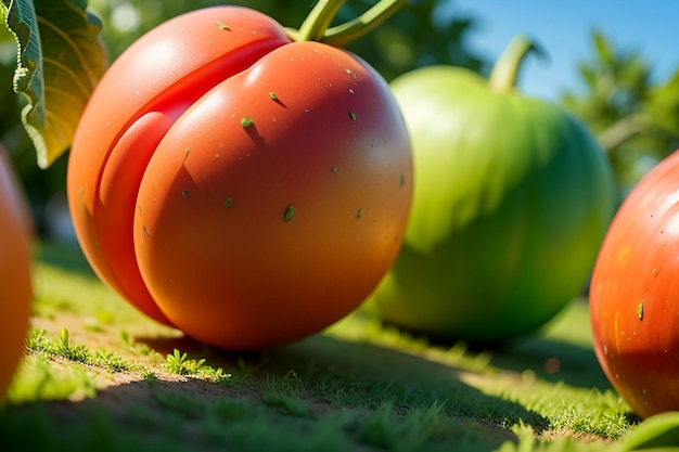 Reife rote Tomaten sind Menschen, die es lieben, köstliches Gemüse, Obst, biologisches, grünes, sicheres landwirtschaftliches Produkt zu essen