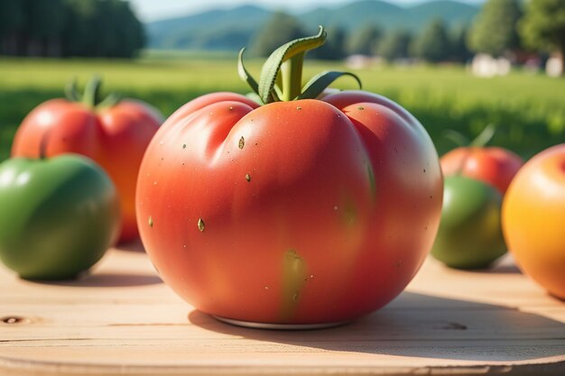 Reife rote Tomaten sind Menschen, die es lieben, köstliches Gemüse, Obst, biologisches, grünes, sicheres landwirtschaftliches Produkt zu essen